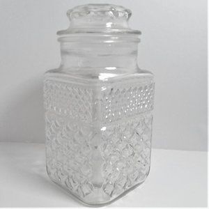 Vintage Canister Jar Apothecary Glass Drug Store Display Candy Country Treats